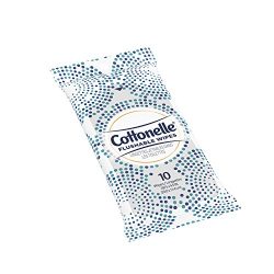 Cottonelle FreshCare Flushable Wipes for Adults, Alcohol Free, 24 Packs of 10 Wet Wipes