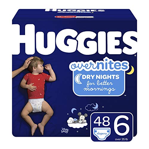 HUGGIES OverNites Diapers, Size 6, 48 ct., Overnight Diapers (Packaging May Vary)